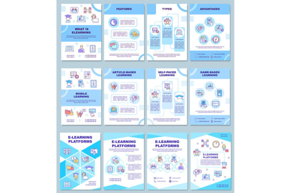 Download Elearning Platforms Brochure Templates - Learn Collection