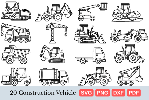 Download Construction Vehicle SVG Bundle - Construction Collection