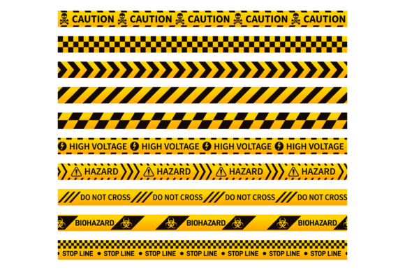 Download Caution Ribbons. Construction Tape, Black - Construction Collection