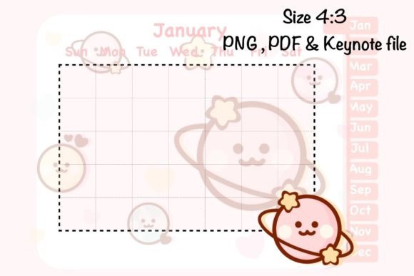 Download Pastel Galaxy Monthly Planner Size 4*3” - Pastel Collection