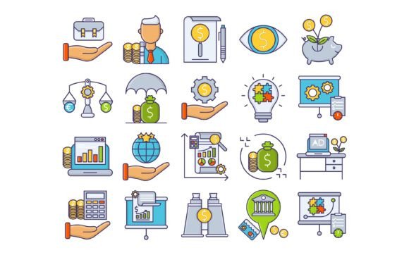 Download Icons Set of Market and Economics - Economics Collection