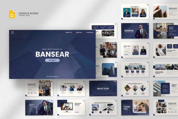 Download Annual Report Google Slides Template - Google Collection