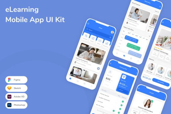 Download ELearning Mobile App UI Kit - Learn Collection