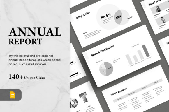 Download Annual Report -  Google Slides Template - Google Collection
