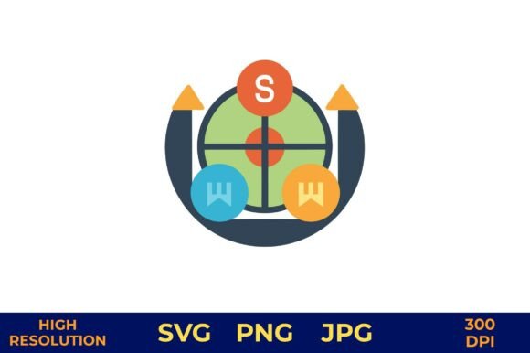 Download SWOT Analysis Icon with Compass - Swot analysis Collection
