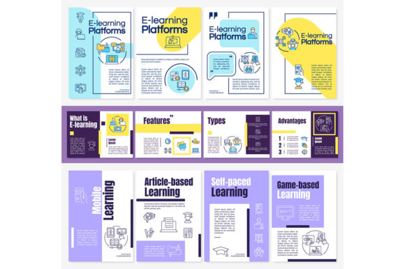 Download Elearning Platforms Brochure Templates - Learn Collection